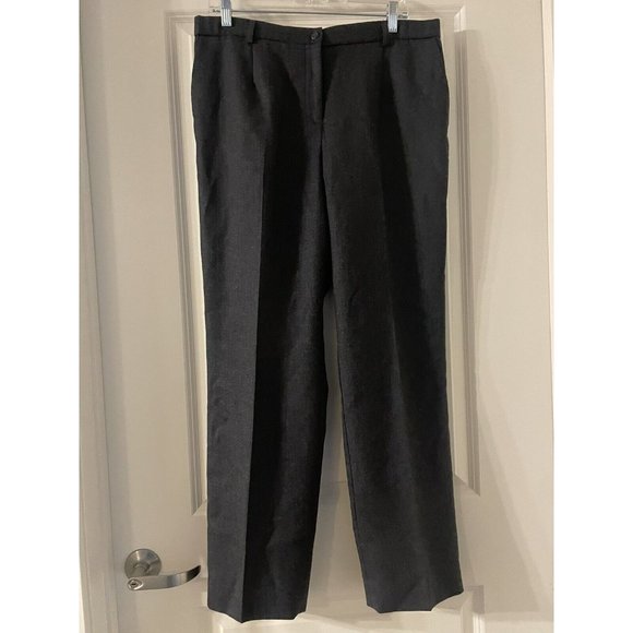 VTG NWT‎ PENDLETON  100% Virgin Wool Charcoal Gray Dress Lined Pants Sz 14P - Picture 1 of 7